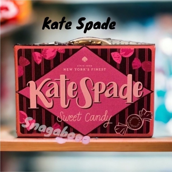 KATE SPADE NWT CANDY SHOP CANDY WRAPPER CLUTCH BAG PURSE LEATHER - Picture 2 of 13
